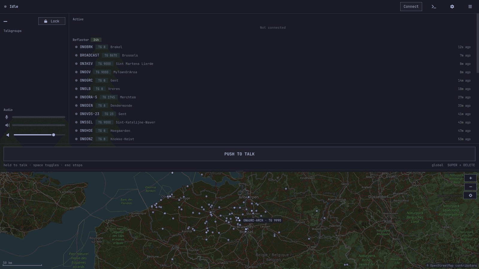 SVXConnect for Omarchy, following the desktop theme