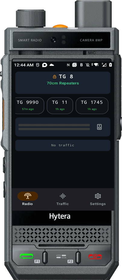 SVXConnect running on the Hytera P60