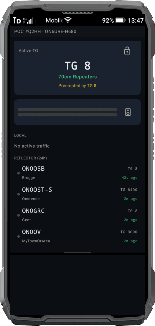 SVXConnect running on the Blackview Xplore 6